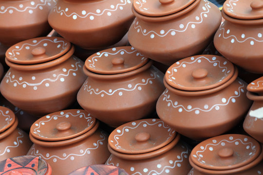 Indian man made pots
