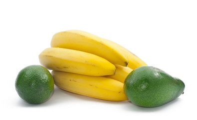Fresh Fruits on white background