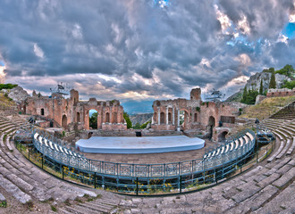 Greek theatre at Taormina, Sicily