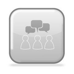 Button Chat 2 grau