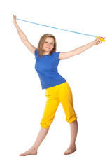 woman with skipping-rope