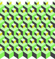 cubic pattern illusion