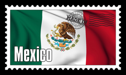 Made in Mexico original stamp