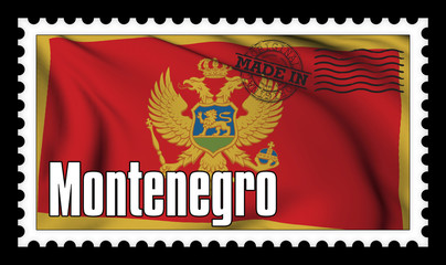 Obraz premium Made in Montenegro original stamp