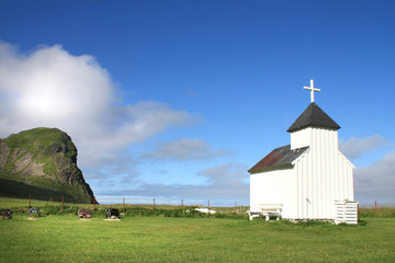 Chapel and rock