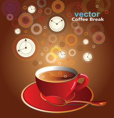 Vector illustration of coffee pause