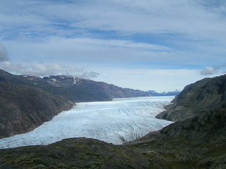 Greenlandic glacier on a summer day