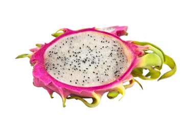 Dragon Fruit isolated against white background.