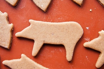 Christmas pig cookie