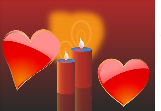 velas san valentin