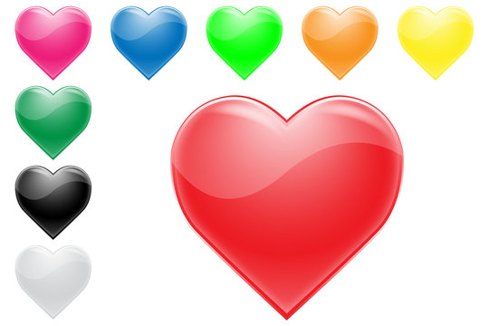 Colorful Heart web icons