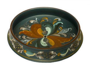 Traditional Norwegian rose painted bowl