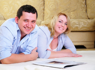 young couple spends time together