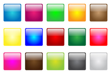 Glossy Color button web icons