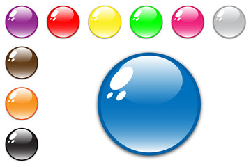 Shiny Bubble Web Button icons