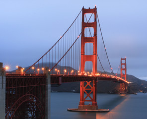 Fototapeta na wymiar Golden Gate Bridge at Night, San Francisco, USA