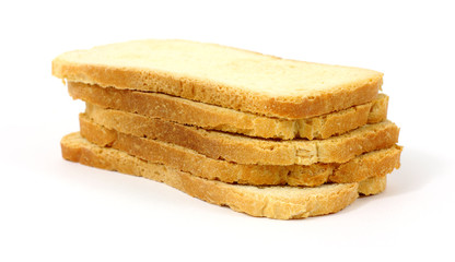 Small stack of melba toast