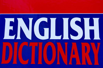 English dictionary close-up