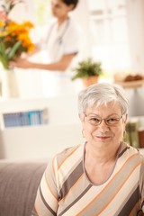 Elderly woman at home