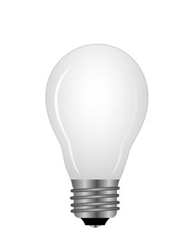 Ball-shaped fluorescent lamp isolated on the white background