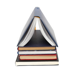 House made with books piled