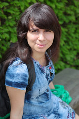 Fototapeta premium beautiful girl the brunette