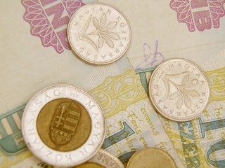 Hungarian forint currency money - banknotes and coins