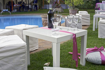 A party in the swimming pool