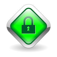 SECURITY Web Button (internet secure access padlock virus icon)