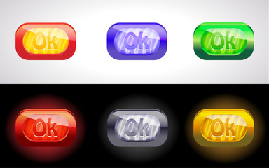 Set of web buttons.