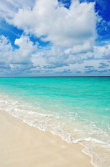 Fototapeta na wymiar Malediwy - Piaszczysta plaża