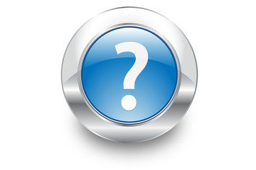 Metal Bubble button icon Question Mark