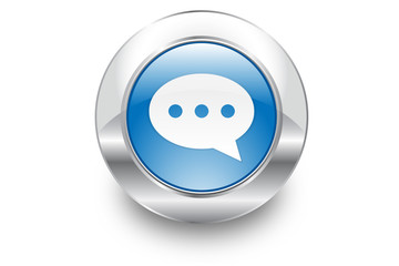 Metal Bubble button icon Balloon Chat