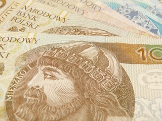 Polish zloty currency money - banknotes and coins