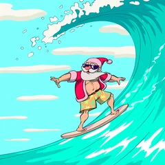 Surfing Santa Claus © McRoboom