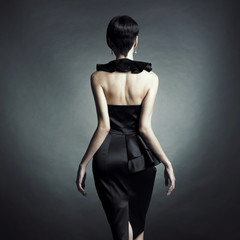 Elegant lady in evening dress