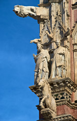 Fototapeta na wymiar Detail on Siena Cathedral