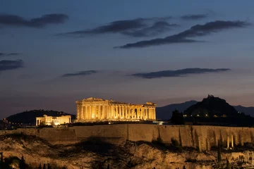 Foto op Plexiglas Parthenon Athene bij zonsopgang © avorym