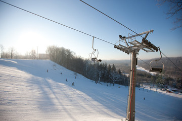 Fototapeta na wymiar Ski lift