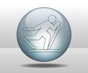 Hovering Sphere Button "Cross-Country Skiing"