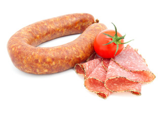 sausage isolated on white