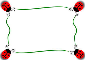 cornice verde di coccinelle © Dansar@live.it