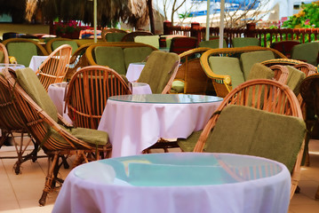 Summer open air cafe