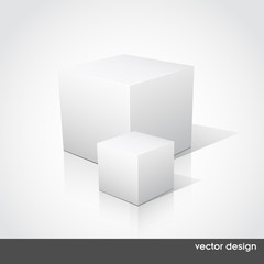 Cube on a white background. Vector illustration.
