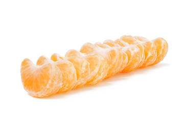 fresh mandarin fruits on a white background