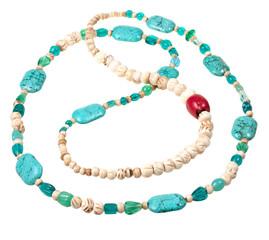 turquoise and bone beads