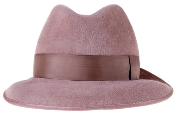 brown felt man's hat fedora
