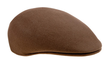 brown felt  cap
