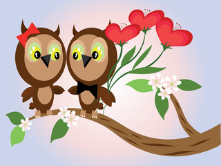 Two owls, CMYK