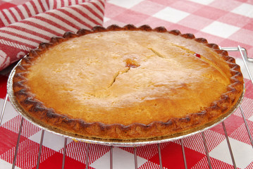 Fresh baked cherry pie